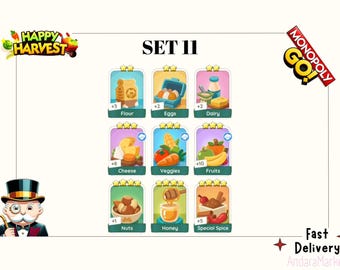 Monopoly Go Sticker-Set 11 Alle Sticker erhältlich