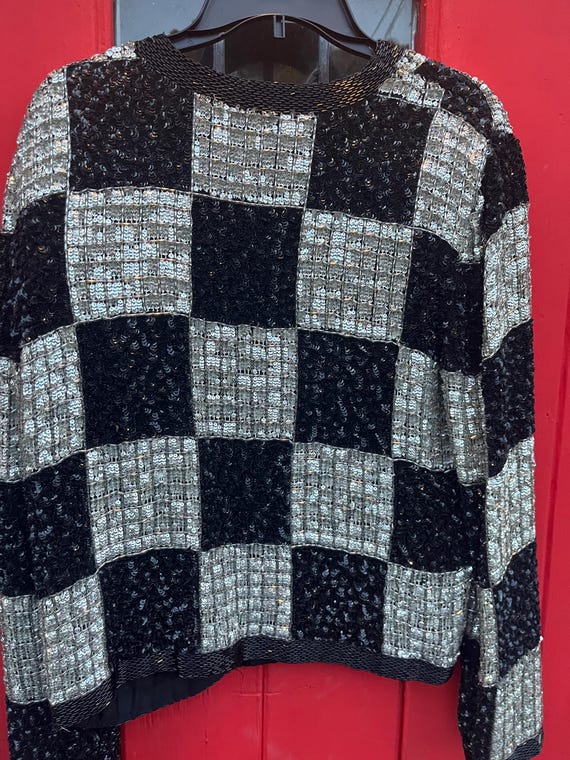 Breaded Checkered Evening Jacket by Nite - image 4