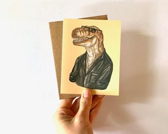 TRex - Tyrannosaurus Rex - Jurassic - Blank Notecard