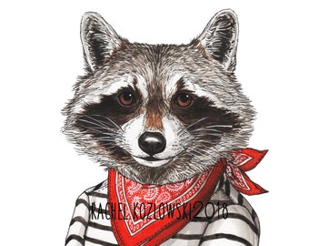 Raccoon - Archival Print