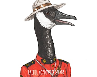 Canada Goose - Canadian Mountie - Archival Print