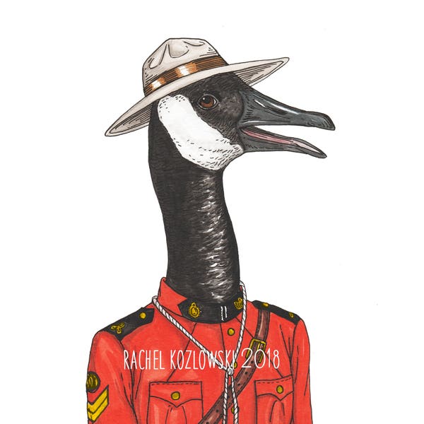 Canada Goose - Canadian Mountie - Archival Print