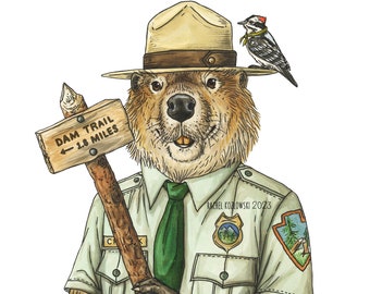 Ranger Chuck - Beaver - Explorer - Archival Print