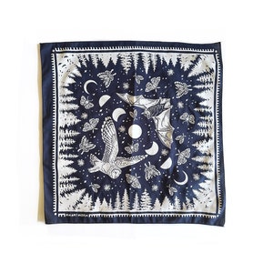 Nocturnal Natives - Barn Owl - Brown Bat - 100% Cotton Bandana