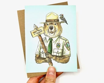 Beaver - Ranger Chuck - Blank Notecard