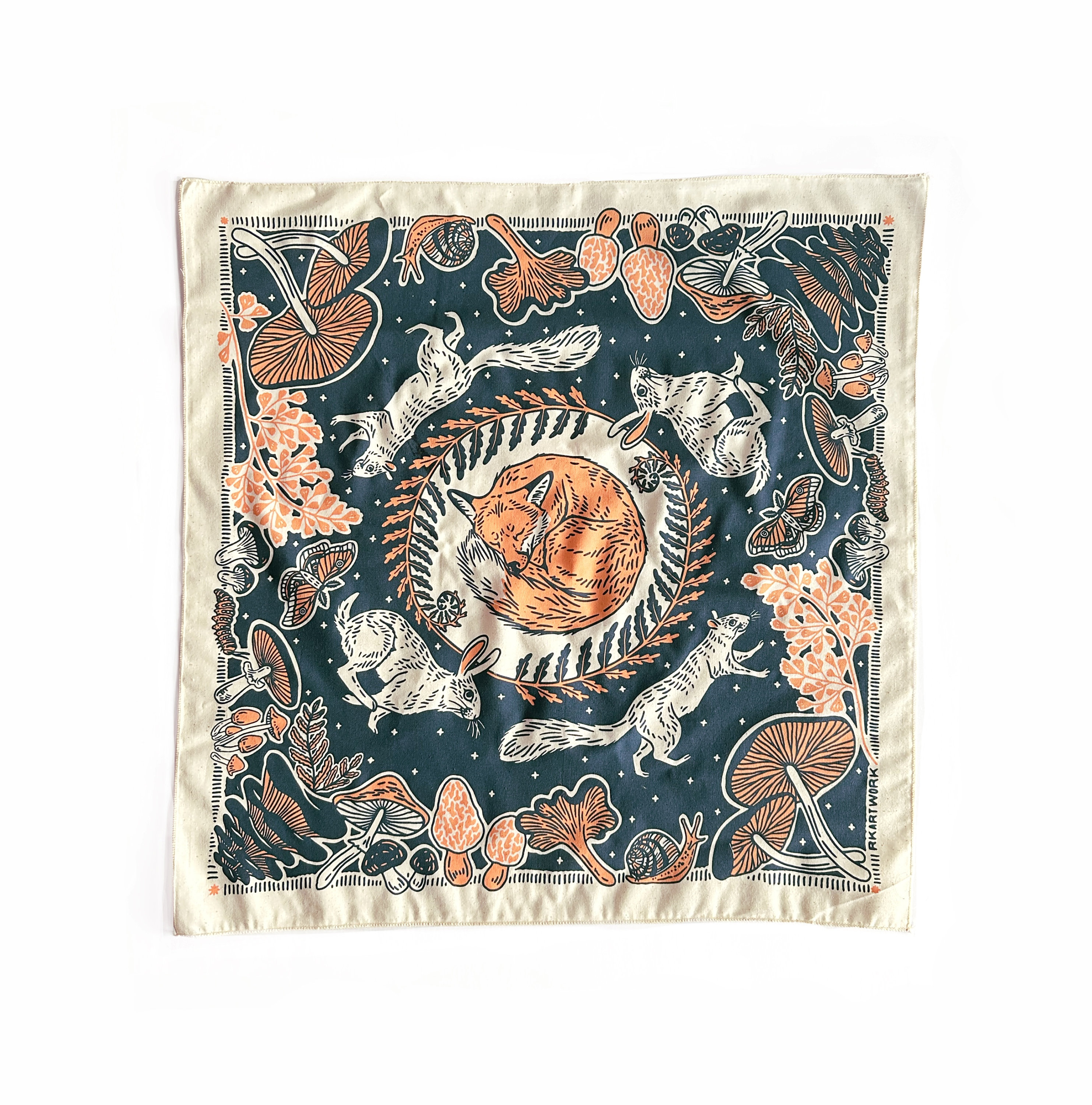 Forest Foragers - Mushrooms - 100% Cotton Bandana