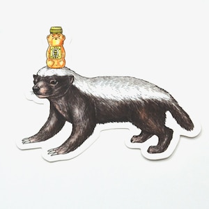 Honey Badger + Honey - Snack Attack - Vinyl Decal - Sticker