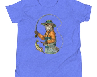 River Otter - Fly Fishing - Youth Short Sleeve T-Shirt