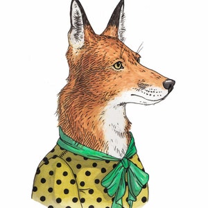 Mrs. Fox Illustration - Archival Print