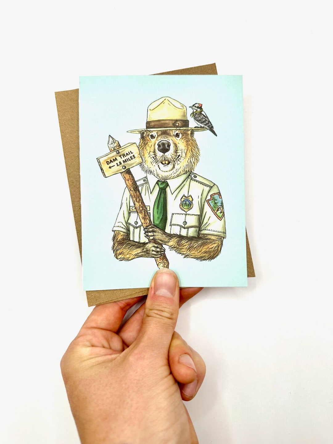 Beaver - Ranger Chuck - Blank Notecard - Etsy