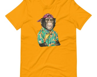 Chimp + Banana - Unisex Short Sleeve t-shirt