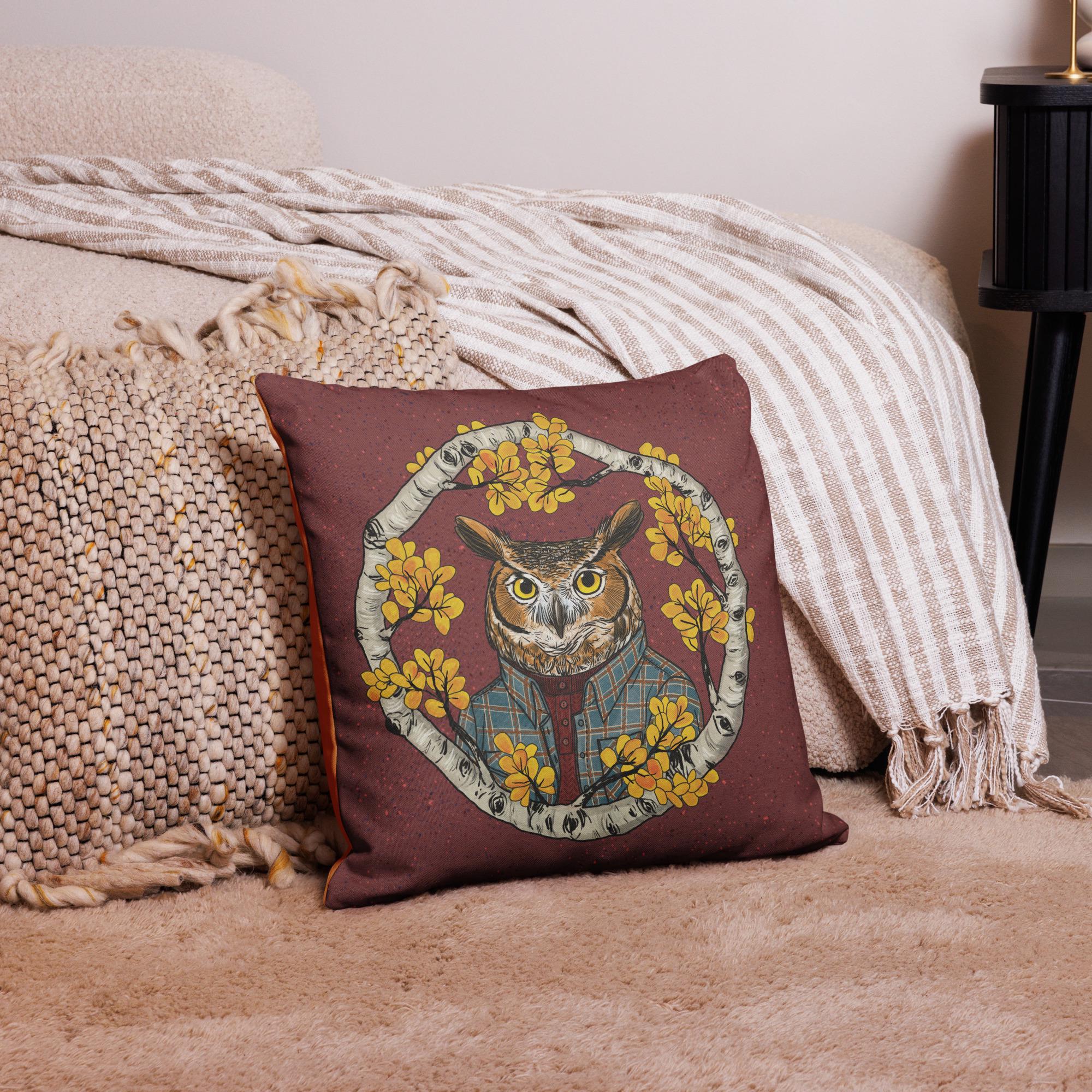 Owl - Fall Festive - All Over Print Pillow