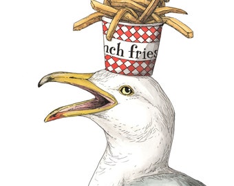 Gull + Fries - "On my Mind" - Archival Print