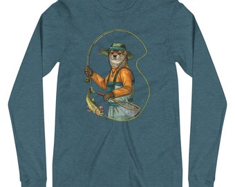 River Otter - Fly Fishing - Unisex Long Sleeve Tee