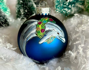 Dolphin - Hand Painted Ornament - Limited Edition 2023