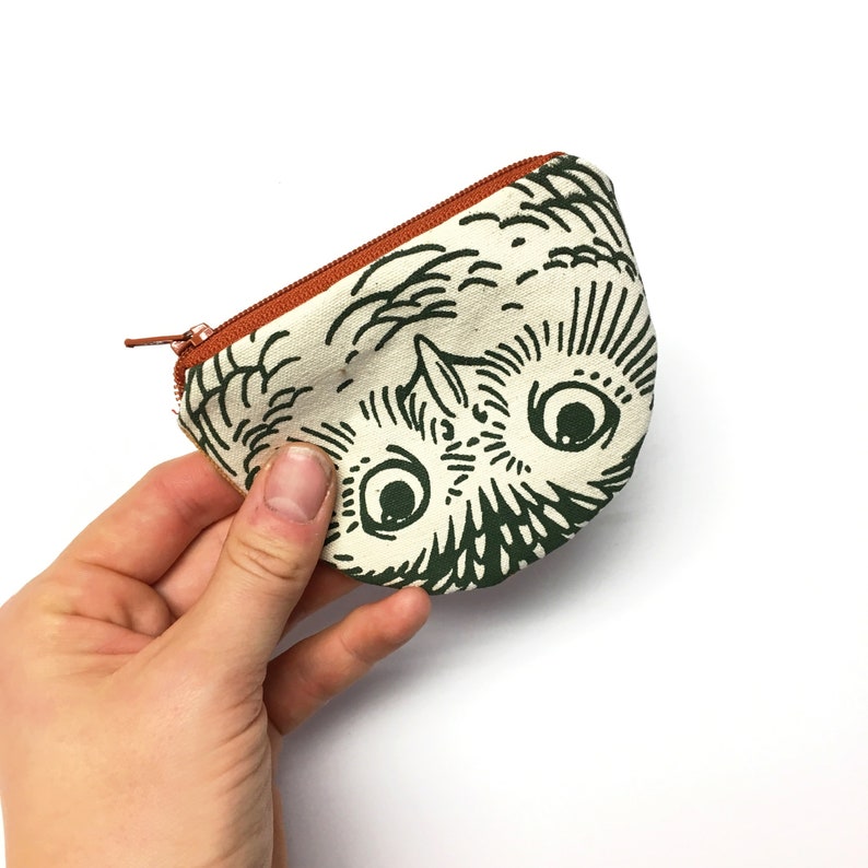 Mini Owl Half Circle Clutch Olive Green Multi Color Etsy