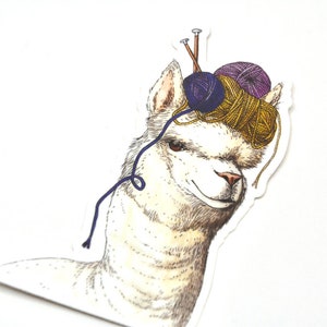 Alpaca - Yarn - Vinyl Decal - Sticker