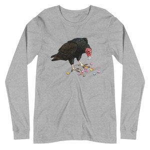 Turkey Vulture + Candy Hearts - Unisex Long Sleeve Tee