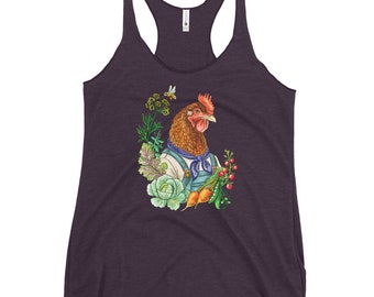 Rhode Island Red - Chicken - Gardener - Women's Racerback Tank