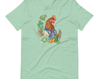 Chicken Gardener - T-shirt à manches courtes unisexe