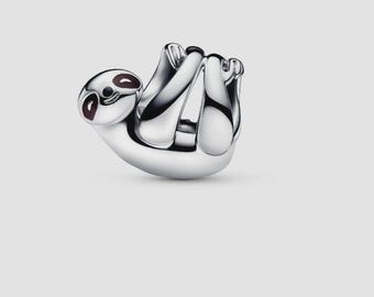 Ciondolo a forma di bradipo in argento sterling S925, compatibile con braccialetti Pandora, ciondolo a forma di bradipo per braccialetti europei, regalo per donna