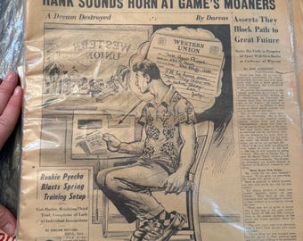 Vintage 1956 The Sporting News March 7 Baseball Newspaper Vol 141 No 6 Spring Training MLB Collectible