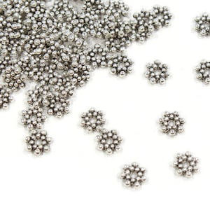 Benodigdheden voor het maken van sieraden,zilveren tussenkralen - 6 mm tussenkralen - zilveren madeliefje tussenkralen - zilveren tussenkralen - antiek zilver - 6 mm tussenkralen