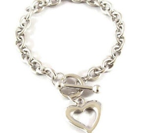 Heart Jewelry - Silver Heart Jewelry - Silver heart Pendant - Silver Heart Bracelet