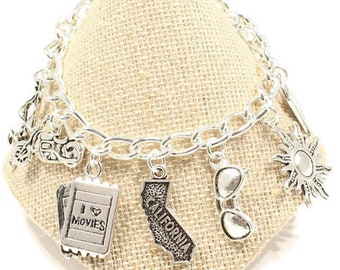 Presente Califórnia - Pulseira Califórnia - Presente da Califórnia - Presente Amor Califórnia - Joias Califórnia - Presente para cinéfilos - Hollywood