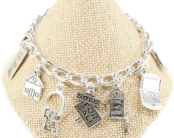 Realtor Bracelet Realtor Charm Bracelet Real Estate Agent Charm Bracelet Realtor Gift Silver Realtor Charm Real Estate Agent