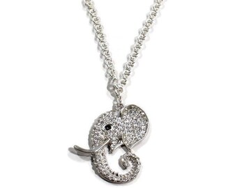 Elephant Necklace Silver Elephant 