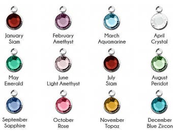 Birthstone Charm - Swarovski Birthstone - Charms for Bracelet - Charm Pendant - Add a Charm - Birthstone Jewelry - Birthstones