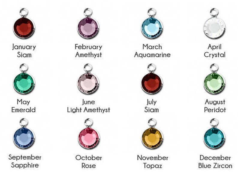 Birthstone Charm Swarovski Birthstone Charms for Bracelet Charm Pendant