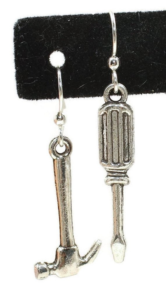 Screwdriver Earrings Tool Earrings Mismatch Jewelry Tool Etsy