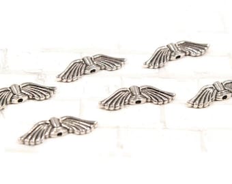 Skrzydła Anioła 20 szt. - Antyczne Srebrne Skrzydła Anioła - Srebrne Skrzydła - 21 mm x 6,5 mm