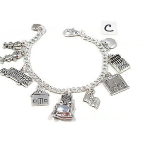 Girls Preschool -Graduation Charm Bracelet -Girls School Bracelet- Girls jewelry- Girls Charm Bracelet Backpack Crayons Bus School House - image 4