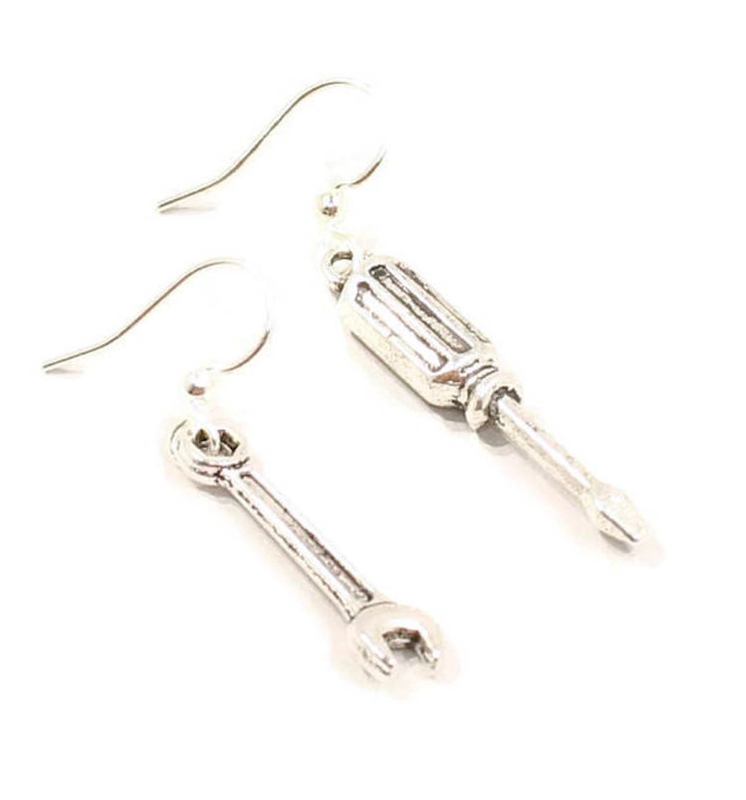 Screwdriver Earrings Tool Earrings Mismatch Jewelry Tool Etsy