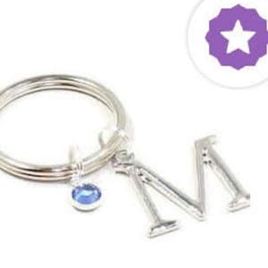 Large Initial, Initial Jewelry,Initial Keyring, Initial Keychain, Initial Gift, Initial  Letter keychain, Alphabet keychain, keychain