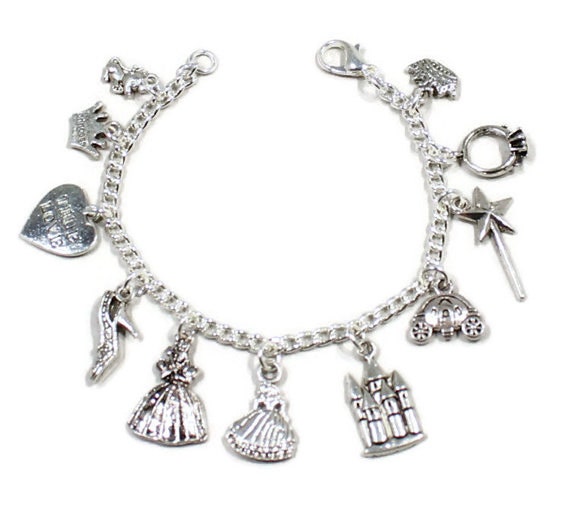 Girls Cinderella Bracelet Cinderella Charm Bracelet Love Etsy