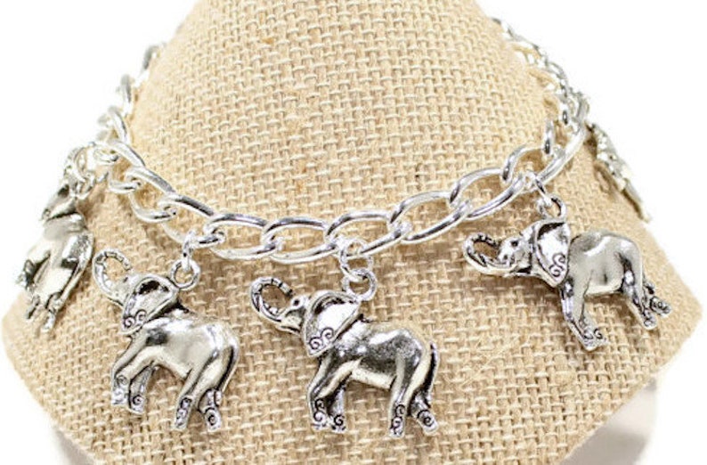 Elephant Bracelet Good Luck Charm Elephant Gift Elephant Etsy