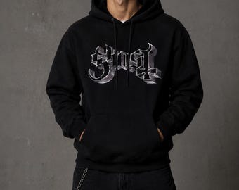 Black Ghost Gothic Hoodie Übergroßer Streetwear Pullover Hoodie Männer Frauen