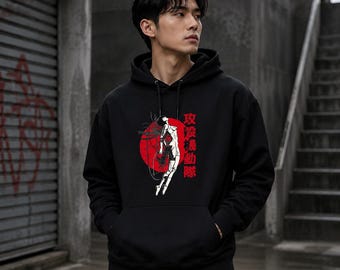 Japanse anime hoodie cyberpunk streetwear hoodie heren grafische hoodie zwarte trui hoodie unisex anime sweatshirt cadeau voor hem