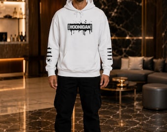 Hoonigan Hoodie Herren Streetwear Übergroßer Grafik Pullover Kapuzen-Sweatshirt
