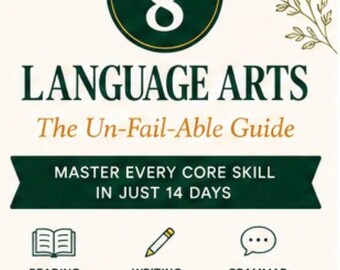 Eighth Grade Language Arts Curriculum | 14-Day Homeschool ELA Workbook (Printable PDF)