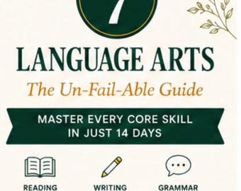 Seventh Grade Language Arts Curriculum | 14-Day Homeschool ELA Workbook (Printable PDF)