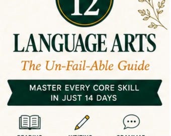 Grade 12 Language Arts Curriculum | 14-Day Homeschool ELA Workbook (Printable PDF)