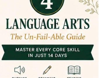 Grade 4 Language Arts Curriculum | 14-Day Homeschool ELA Workbook (Printable PDF)