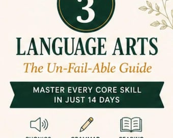 Third Grade Language Arts Curriculum | Homeschool ELA Workbook (Printable PDF)
