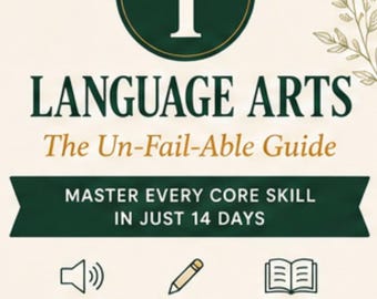 Grade 1 Language Arts Workbook | Homeschool ELA, Grammar, Writing (Printable PDF)