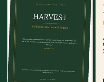 Harvest Gratitude Journal | Year-End Reflection, Legacy Workbook (PDF)